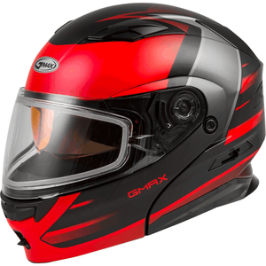 MD-01S Modular Snow Helmet Descendant Dual Shield by GMAX M2013328 Modular Helmet 72-62942X Western Powersports Drop Ship 2X / Black/Red