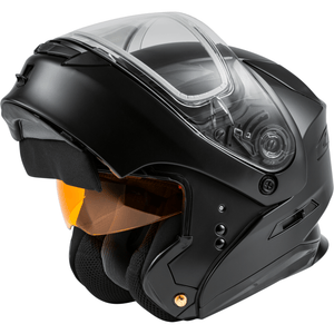 MD-01S Modular Snow Helmet Solid w/Quick Release Buckle Dual Shield by GMAX Modular Helmet Western Powersports Drop Ship