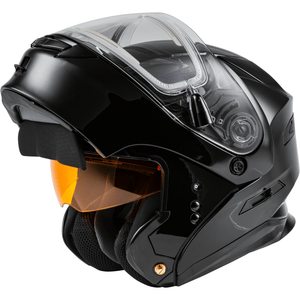 MD-01S Modular Snow Helmet Solid w/Quick Release Buckle Electric shield by GMAX Modular Helmet Western Powersports Drop Ship