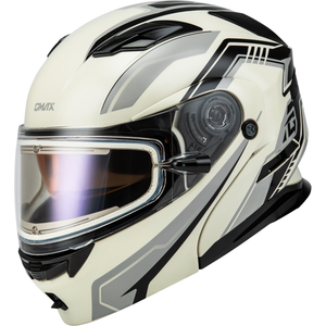 MD-01S Transistor Electric Helmet by GMAX M401391328 Modular Helmet 72-72922X Western Powersports White/Grey/Black / 2X