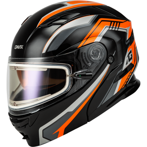 MD-01S Transistor Electric Helmet by GMAX M40139288 Modular Helmet 72-72912X Western Powersports Orange/Black / 2X