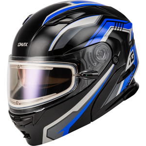 MD-01S Transistor Electric Helmet by GMAX M40139438 Modular Helmet 72-72902X Western Powersports Blue/Black / 2X