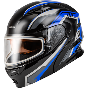 MD-01S Transistor Snow Helmet by GMAX M20139438 Modular Helmet 72-72852X Western Powersports Blue/Black / 2X