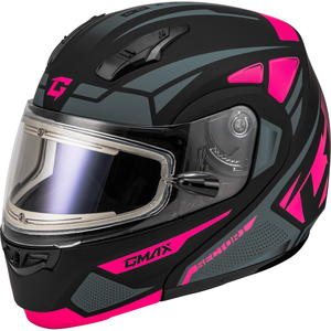 MD-04S Sector Electric Helmet by GMAX M4043178 Modular Helmet 72-73312X Western Powersports Black/Pink / 2X