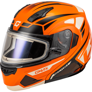 MD-04S Sector Electric Helmet by GMAX M4043288 Modular Helmet 72-73352X Western Powersports Orange/Black / 2X