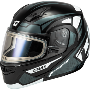 MD-04S Sector Electric Helmet by GMAX M4043368 Modular Helmet 72-73332X Western Powersports Black/Silver / 2X