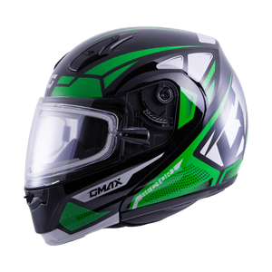 MD-04S Sector Electric Helmet by GMAX M4043778 Modular Helmet 72-73302X Western Powersports Black/Hi-Vis / 2X