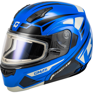 MD-04S Sector Electric Helmet by GMAX M4043978 Modular Helmet 72-73342X Western Powersports Blue/Black / 2X