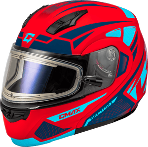 MD-04S Sector Electric Helmet by GMAX M4043998 Modular Helmet 72-73362X Western Powersports Red/Blue / 2X