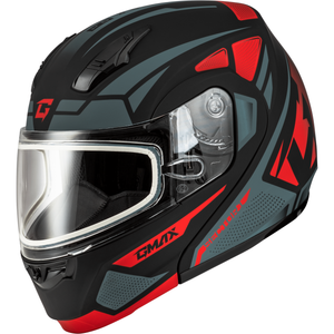 MD-04S Sector Helmet by GMAX M2043158 Modular Helmet 72-73242X Western Powersports Black/Red / 2X