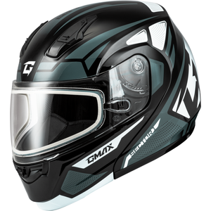 MD-04S Sector Helmet by GMAX M2043368 Modular Helmet 72-73252X Western Powersports Black/Silver / 2X