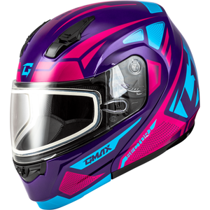 MD-04S Sector Helmet by GMAX M2043988 Modular Helmet 72-73292X Western Powersports Violet/Pink / 2X