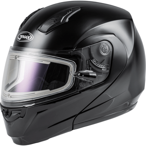 MD-04S Snow Helmet Solid w/Quick Release Buckle Electric Shield by GMAX M4040028 Modular Helmet 72-59042X Western Powersports Drop Ship 2X / Black