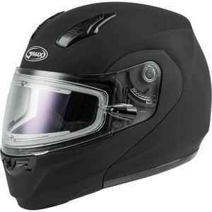 MD-04S Snow Helmet Solid w/Quick Release Buckle Electric Shield by GMAX M4040078 Modular Helmet 72-59052X Western Powersports Drop Ship 2X / Matte Black