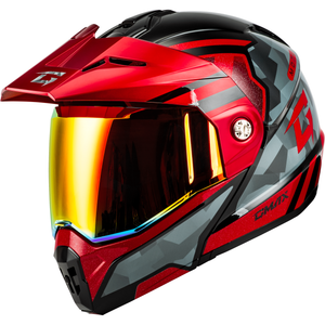 MD-74 Striker Modular Helmet (2024) by GMAX M17411158 Modular Helmet 72-72492X Western Powersports Black/Grey/Red Metallic / 2X