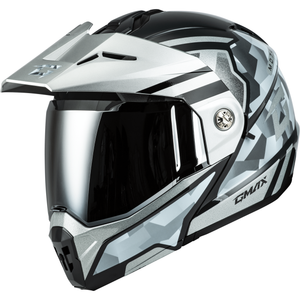 MD-74 Striker Modular Helmet by GMAX M17411078 Modular Helmet 72-72512X Western Powersports Silver/Blue Metallic / 2X