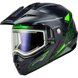 MD-74S Spectre Modular Helmet w/Electric Shield by GMAX M10742768 Modular Helmet 72-72422X Western Powersports Grey/Neon Green / 2X