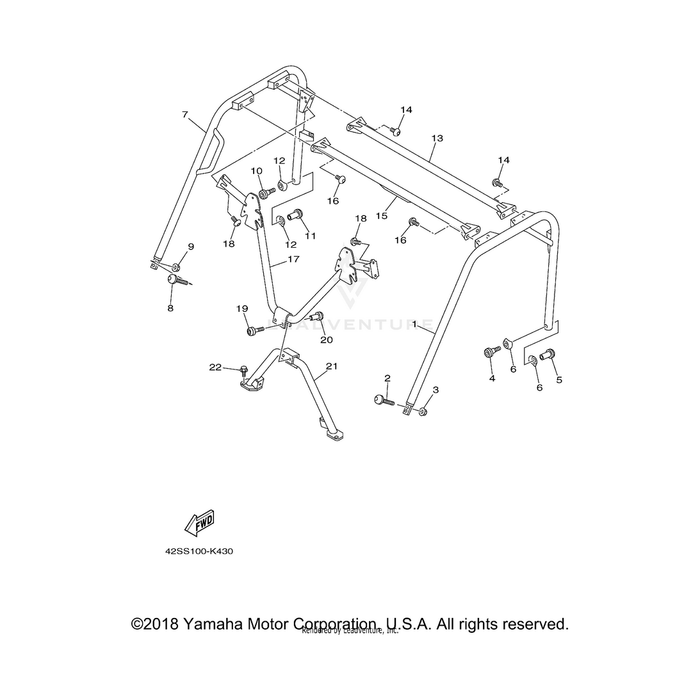 Member, Roof Frame by Yamaha