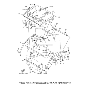 Member, Roof Frame by Yamaha B5H-K8392-10-00 OEM Hardware B5H-K8392-10-00 Off Road Express Drop Ship