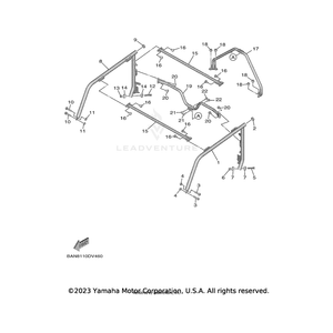 Member, Roof Frame by Yamaha BG4-K8392-12-00 OEM Hardware BG4-K8392-12-00 Off Road Express Drop Ship