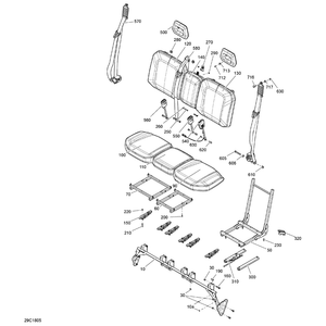 Middle Seat Frame by Can-Am 708002527 OEM Hardware 708002527 Off Road Express