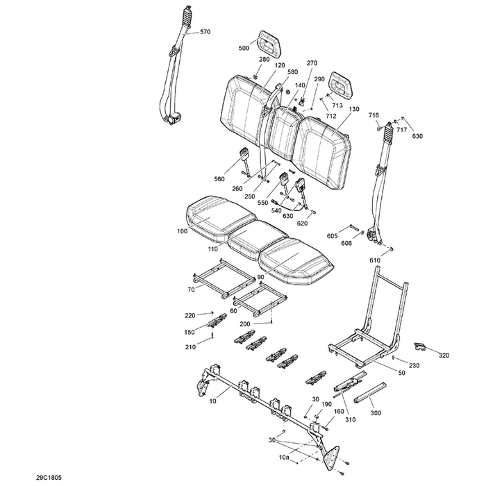 Middle Seat Frame by Can-Am