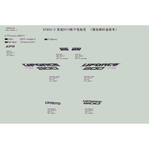 Model Decal Lh by CF Moto 7030-190605-20000 OEM Hardware 7030-190605-20000 Northstar Polaris