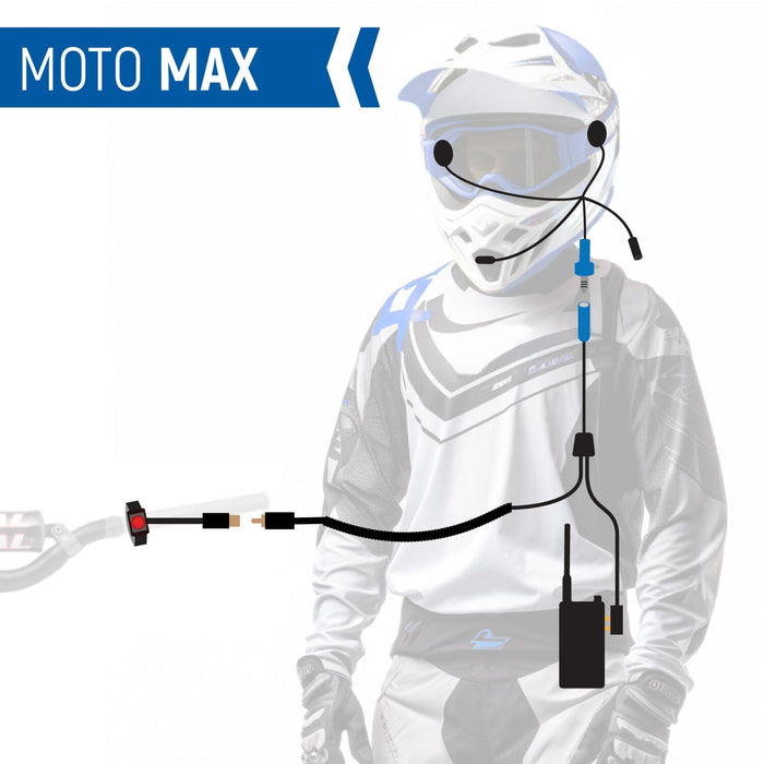 Moto Max Complete Motorcycle Communication Kit With Heavy-Duty Offroad Cables by Rugged Radios