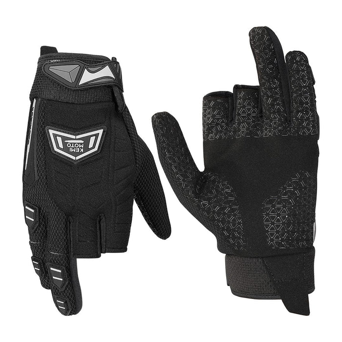 Motorcycle 2 Fingerless Design Paintball & Airsoft Gloves by Kemimoto