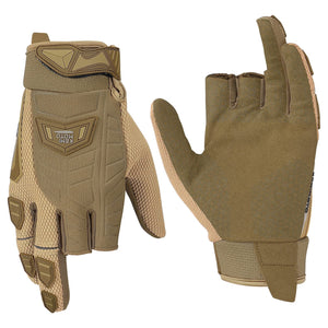 Motorcycle 2 Fingerless Design Paintball & Airsoft Gloves by Kemimoto F1109-06901MBK Half Gloves F1109-06901MBK Kemimoto