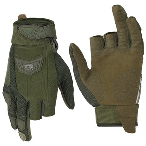 Motorcycle 2 Fingerless Design Paintball & Airsoft Gloves by Kemimoto F1109-06901MBK Half Gloves F1109-06901MBK Kemimoto