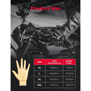 Motorcycle Gloves Touchscreen Riding Gloves with Hard Knuckle by Kemimoto F1109-06601MBK Gloves F1109-06601MBK Kemimoto