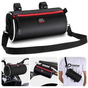 Motorcycle Handlebar Bag for Mini Bike Touring Adventure UTV Scooter by Kemimoto F1116-01901BK Handlebar Bag F1116-01901BK Kemimoto