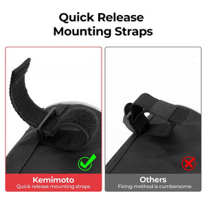 Motorcycle Handlebar Bag for Mini Bike Touring Adventure UTV Scooter by Kemimoto F1116-01901BK Handlebar Bag F1116-01901BK Kemimoto