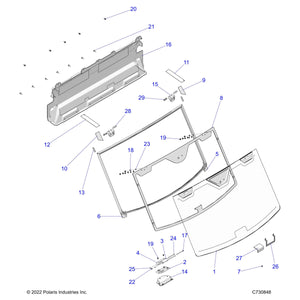 Mount-Windshield,Base by Polaris 5458664 OEM Hardware P5458664 Off Road Express