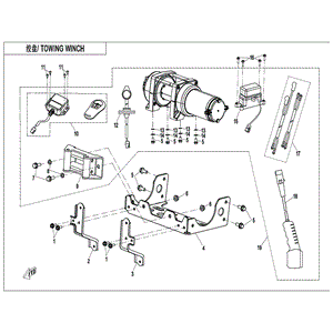 Mounting Bracket Winch by CF Moto 5BY0-030010 OEM Hardware 5BY0-030010 Northstar Polaris