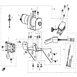 Mounting Bracket Winch by CF Moto 9060-037370 OEM Hardware 9060-037370 Northstar Polaris