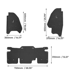 Mud Guard Fit Honda Talon 1000R/ 1000X ( 3 pcs ) by Kemimoto B0103-00501BK Mud Flap B0103-00501BK Kemimoto