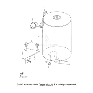 Muffler Assembly 1 by Yamaha JU0-E4710-10-00 OEM Hardware JU0-E4710-10-00 No Longer Available