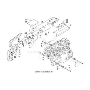 Muffler - Assembly By Arctic Cat 0512-500 OEM Hardware 0512-500 Core Power Equipment Drop Ship