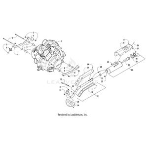 Muffler Assembly-Ptd Hi Temp Blk By Arctic Cat 0512-651 OEM Hardware 0512-651 Core Power Equipment Drop Ship