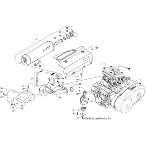 Muffler-Assembly-Ptd Hi Temp Blk By Arctic Cat 0512-679 OEM Hardware 0512-679 Core Power Equipment Drop Ship