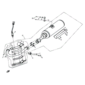 Muffler Assy. by CF Moto 4050-0201A0 OEM Hardware 4050-0201A0 Northstar Polaris