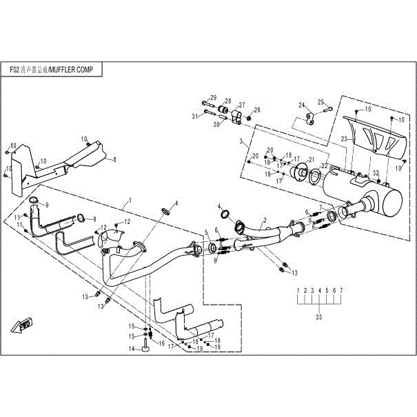 Muffler Assy by CF Moto