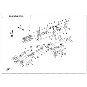 Muffler by CF Moto 5BY2-021300-10000 OEM Hardware 5BY2-021300-10000 Northstar Polaris