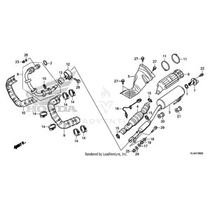 Muffler by Honda 18310-HL3-A40 OEM Hardware 18310-HL3-A40 Off Road Express Drop Ship