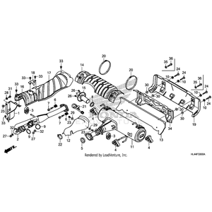 Muffler by Honda 18310-HL4-A00 OEM Hardware 18310-HL4-A00 Off Road Express Drop Ship