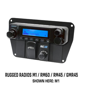 Multi Mount Insert Or Standalone Mount For Rugged Radios M1 - Gmr45 - Rm60 - Rm45 With Rocker Switches by Rugged Radios MT-DMU-RM-RS 01039374006180 Rugged Radios