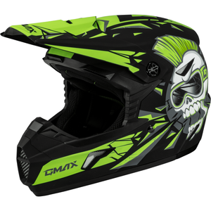 MX-46Y Unstable Helmet by GMAX D3465222 Off Road Helmet 72-6742YL Western Powersports Black/Green / LG