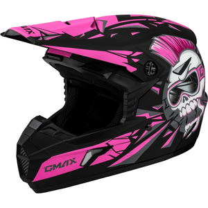 MX-46Y Unstable Helmet by GMAX D3466172 Off Road Helmet 72-6746YL Western Powersports Black/Pink / Youth LG